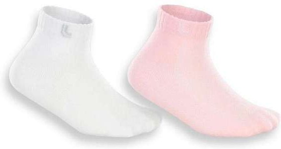 Kit 2 pares de Meias Bebê Cano Médio Lupo 2025-088 0902-Branco-Rosa