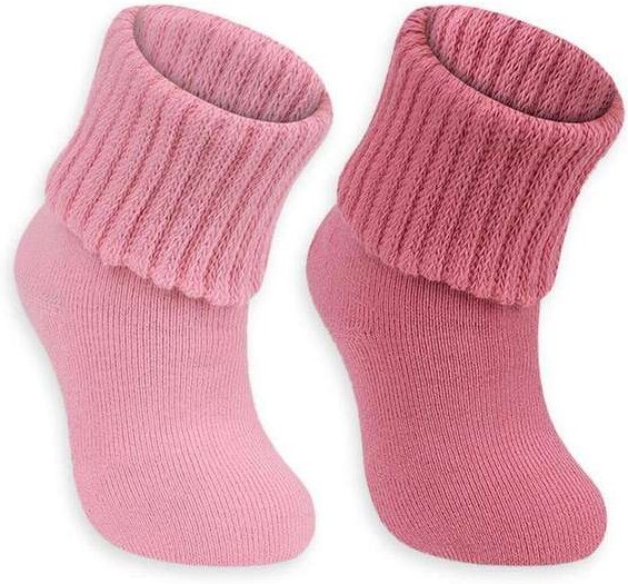 Kit 2 pares de Meias Bebê Cano Médio Lupo 2057-088 0902-Bubble-Gum-Malva