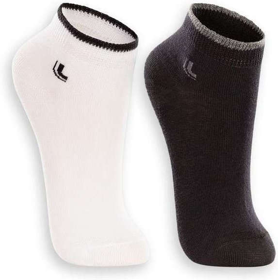 Kit 2 pares de Meias Infantil Cano Curto Lupo 2835-088 0905-Branco-Preto