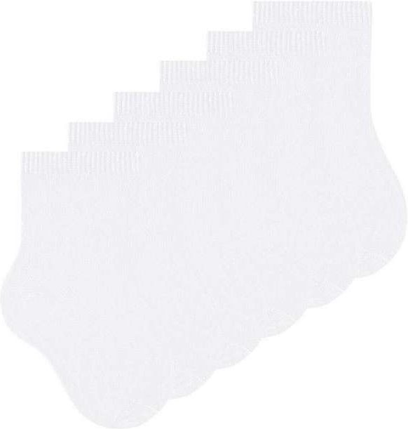 Kit 6 pares de Meias Infantil Cano Médio Selene 1355-001 Branco