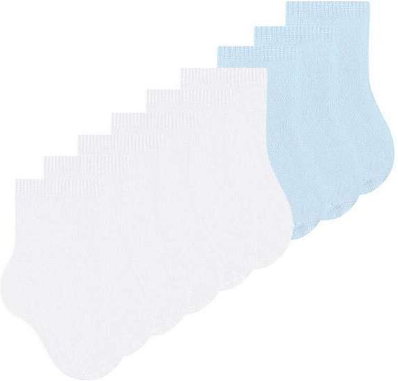 Imagem principal Kit 9 pares de Meias Infantil Cano Médio Selene 1355-001 Branco-Azul SELENE