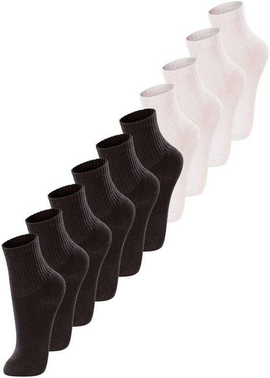 Imagem principal Kit com 10 pares de Meias Infantil Cano Médio Lupo 2727-088 Preto-Branco Lupo