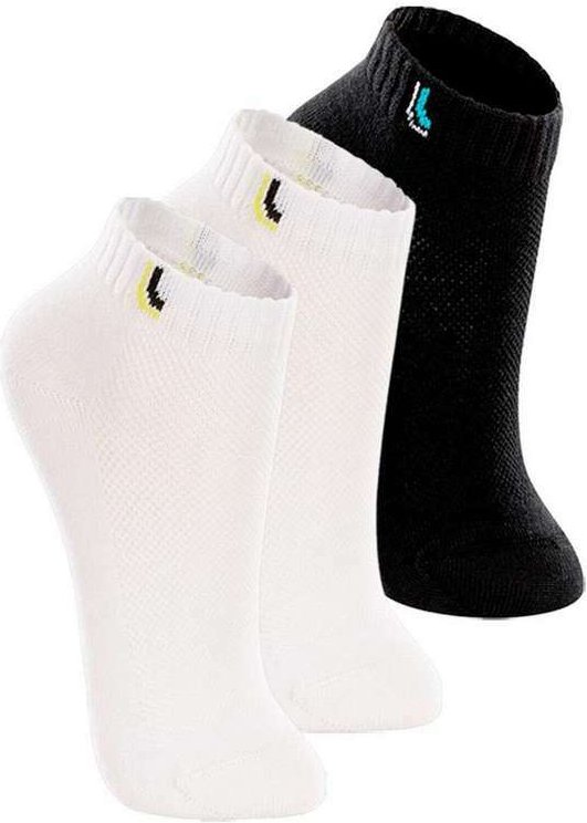 Imagem principal Kit 3 pares de Meias Infantil Cano Curto Lupo 2725-005 Branco-Preto Lupo