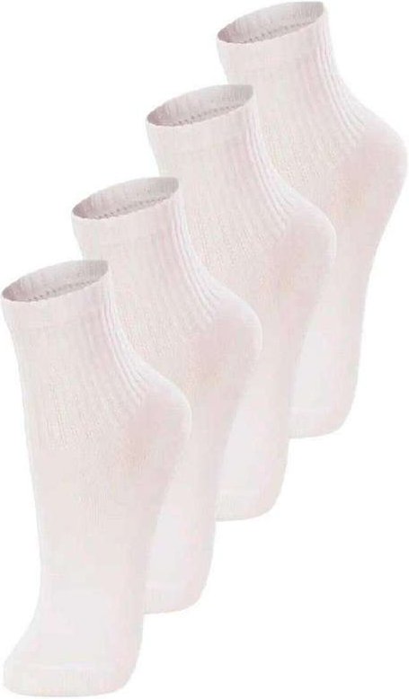 Imagem principal Kit com 4 pares de Meias Infantil Cano Médio Lupo 2727-088 Branco Lupo