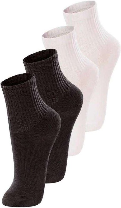 Imagem principal Kit com 4 pares de Meias Infantil Cano Médio Lupo 2727-088 Preto-Branco Lupo