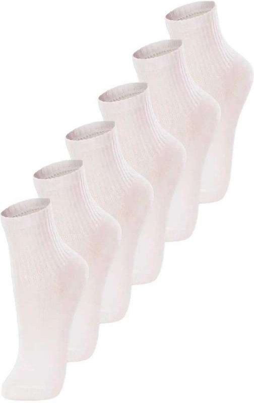 Imagem principal Kit com 6 pares de Meias Infantil Cano Médio Lupo 2727-088 Branco Lupo