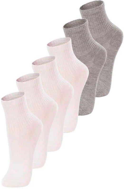 Imagem principal Kit com 6 pares de Meias Infantil Cano Médio Lupo 2727-088 Branco-Mescla-Areia Lupo