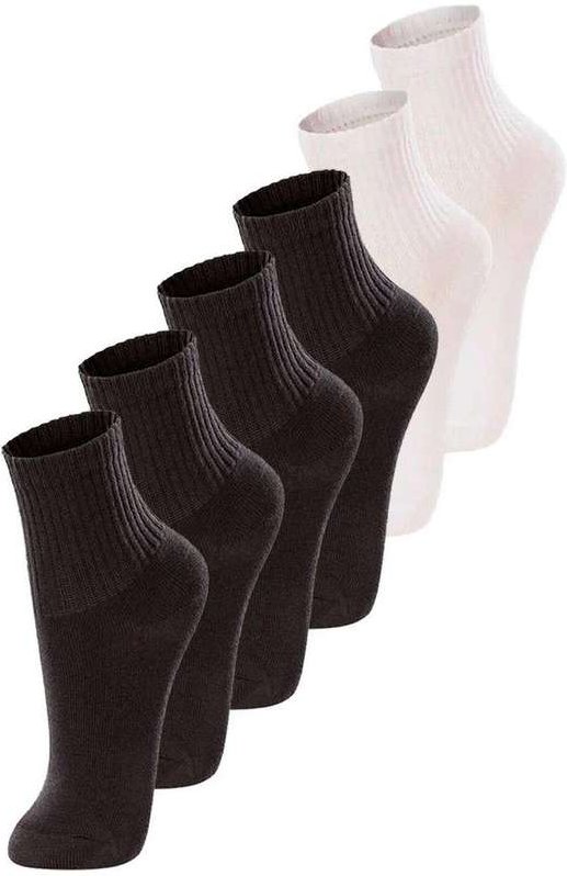 Imagem principal Kit com 6 pares de Meias Infantil Cano Médio Lupo 2727-088 Preto-Branco Lupo