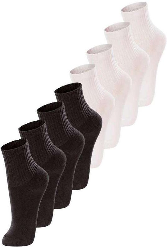 Imagem principal Kit com 8 pares de Meias Infantil Cano Médio Lupo 2727-088 Preto-Branco Lupo