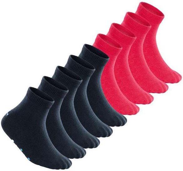 Kit 9 pares de Meias Bebê Antiderrapante Lupo 2041-032 Marinho-Rosa