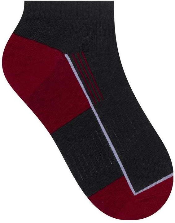 Meia Infantil Cano Curto Selene 5045-001 502-Preto-Bordô