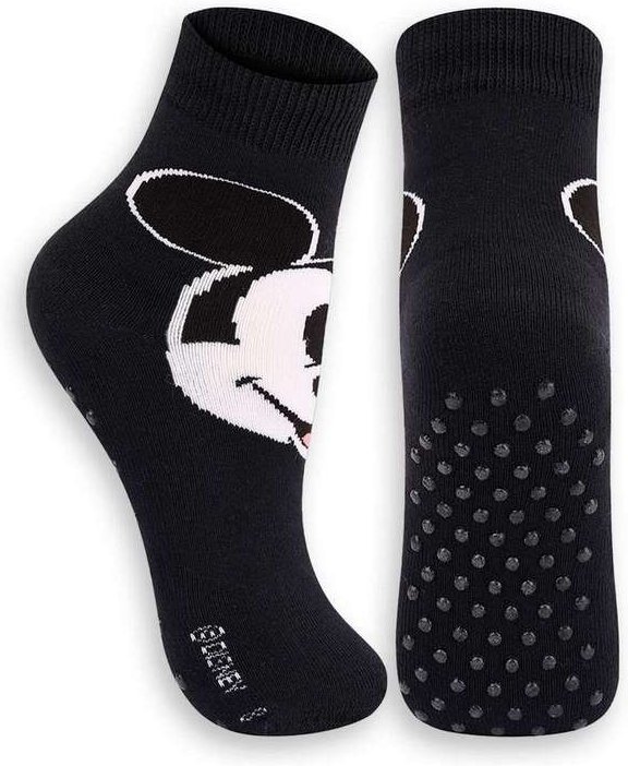 Meia Infantil Antiderrapante Minnie Lupo 2942-003 9990-Preto