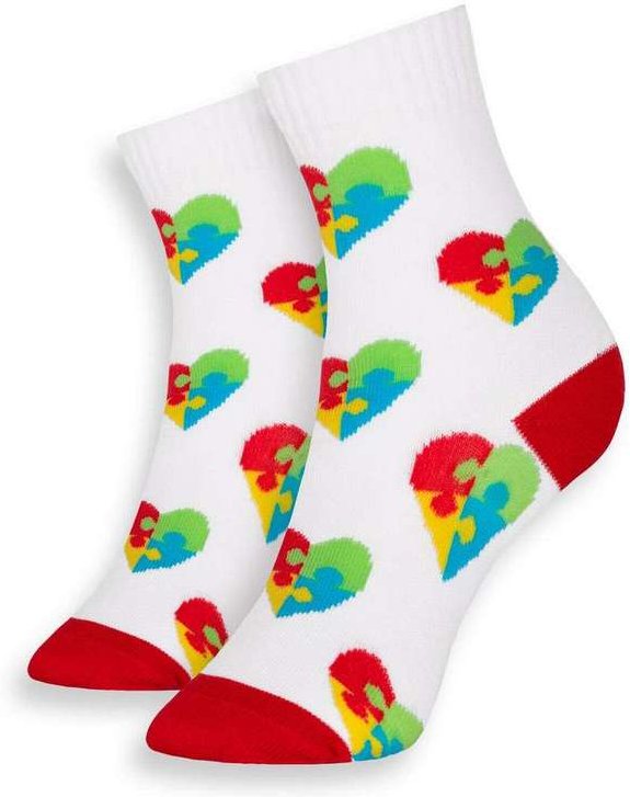 Meia Infantil Cano Longo Selene 2120-001 500-Branco-Vermelho