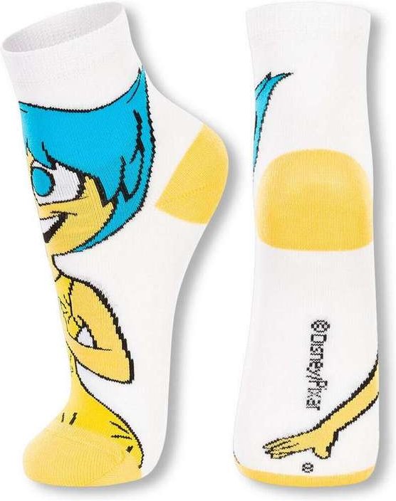 Meia Infantil Cano Médio Divertidamente 2403-002 1120-Branco