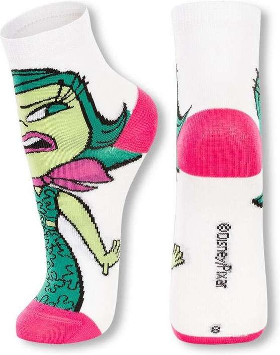 Meia Infantil Cano Médio Divertidamente 2403-002 1130-Branco