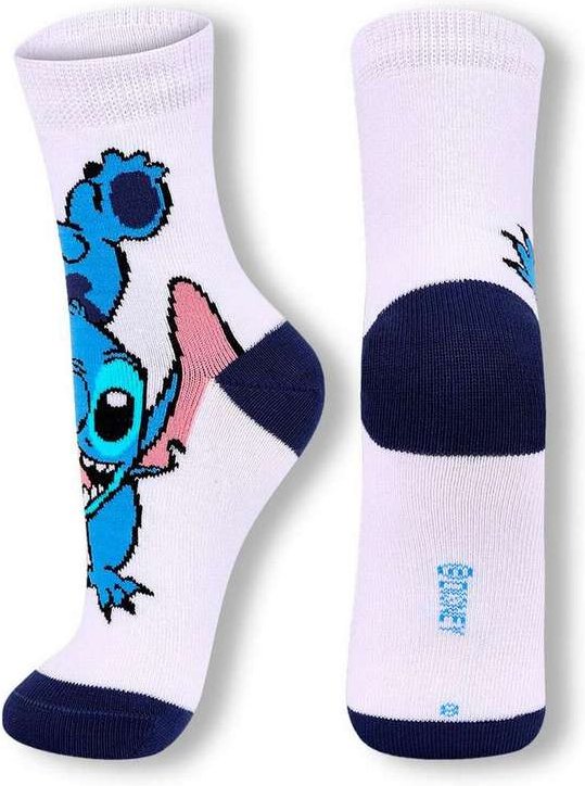 Meia Infantil Cano Médio Stitch Lupo 2402-004 1120-Branca