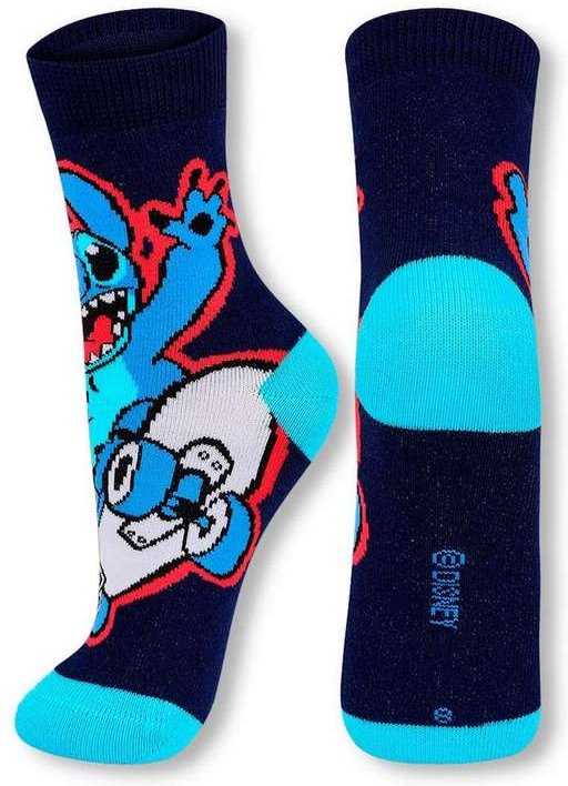 Meia Infantil Cano Médio Stitch Lupo 2402-004 2690-Marinho