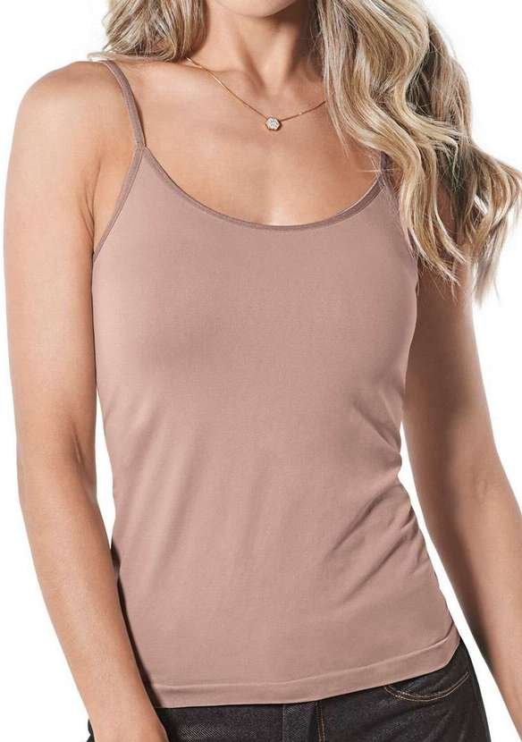 Camisete Feminina Ultraleve Demillus 93149 55-Bege-Rosado