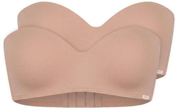 Kit com 2 Sutiã Bustiê com Aro e Bojo Hope 2083 Taça B Camurca