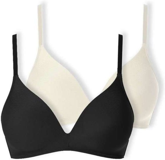 Imagem principal Kit com 2 Sutiã sem Aro com Bojo Paraíso Demillus 63476 Preto-Pérola Demillus