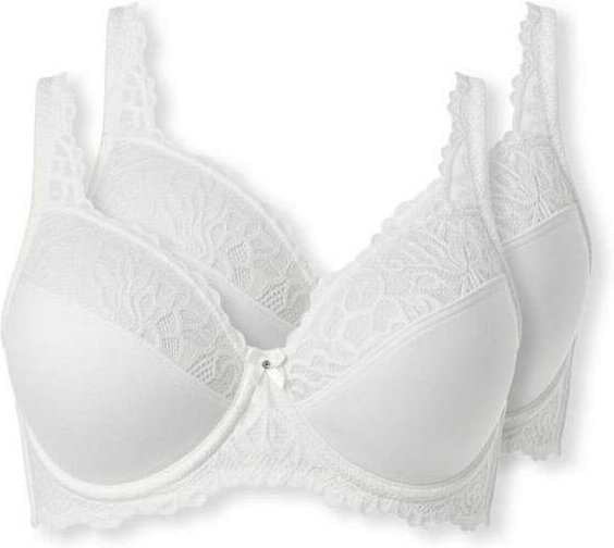 Imagem principal Kit com 2 Sutiãs com Aro e Bojo Iridien Demillus 65204 Taça B Branco Demillus