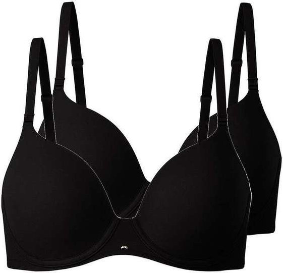 Kit com 2 Sutiãs com Aro e Bojo Push Up Liz 51805 Taça B Preto