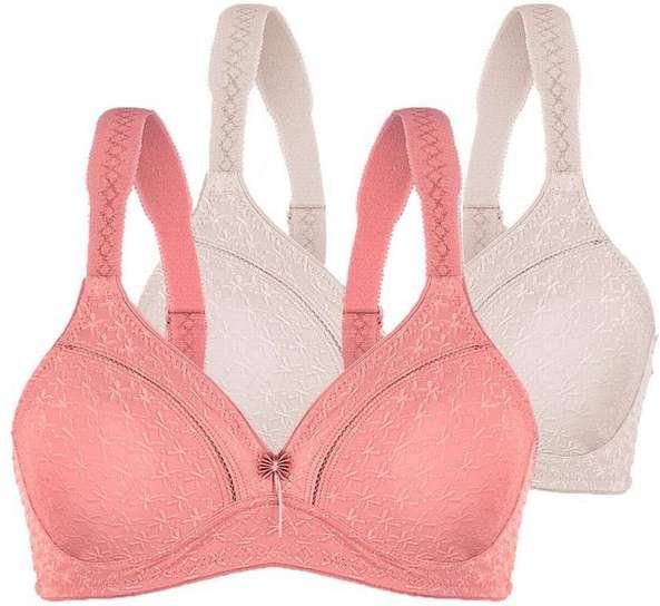 Imagem principal Kit com 2 Sutiãs sem Aro e sem Bojo Duloren 111248 Taça B Argile-Rosé-Beige-Foncè Duloren