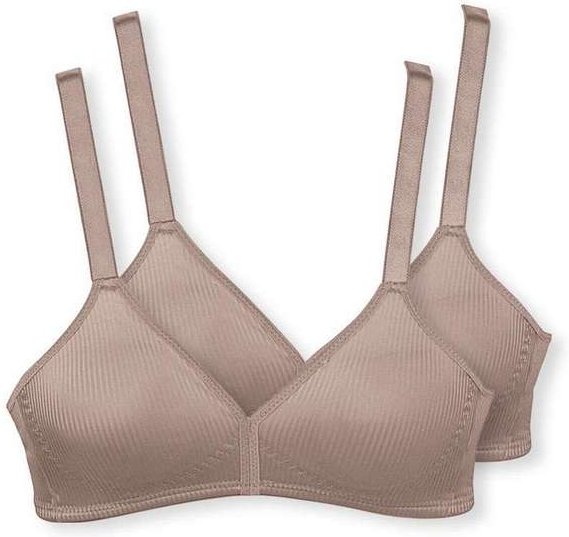 Imagem principal Kit com 2 Sutiãs sem Aro e sem Bojo Moderato Demillus 61100 Bege-Rosado Demillus