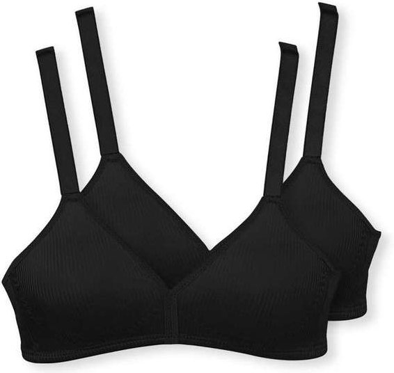 Imagem principal Kit com 2 Sutiãs sem Aro e sem Bojo Moderato Demillus 61100 Preto Demillus