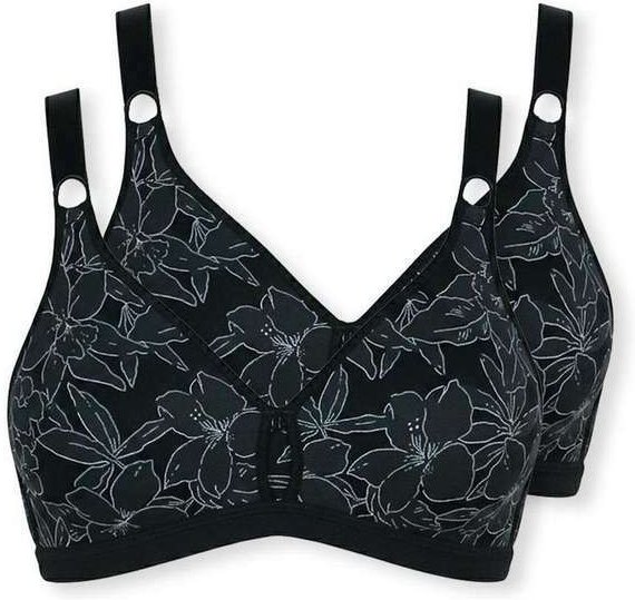 Imagem principal Kit com 2 Sutiãs Sustentação Olimpo Anizete Demillus 61741 Taça B Preto Demillus