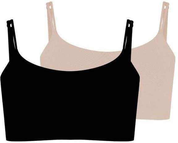 Imagem principal Kit com 2 Tops sem Aro com Bojo Removível Hope 2186 Preto-Ballet Hope