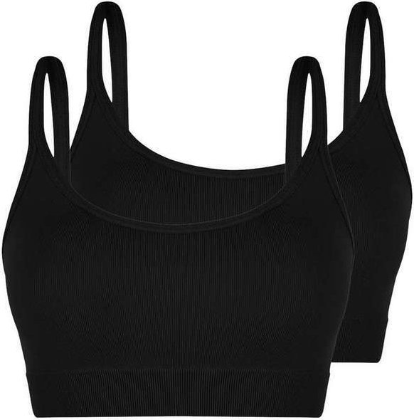 Imagem principal Kit com 2 Tops sem Aro e sem Bojo Loba 41018-001 Preto Lupo Lupo