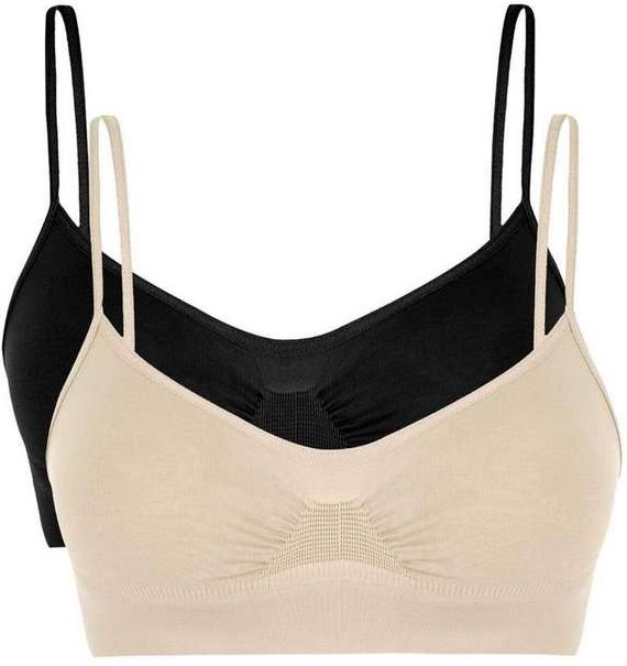 Imagem principal Kit com 2 Tops sem Aro e sem Bojo Loba 41100-001 Natural-Preto Lupo Lupo