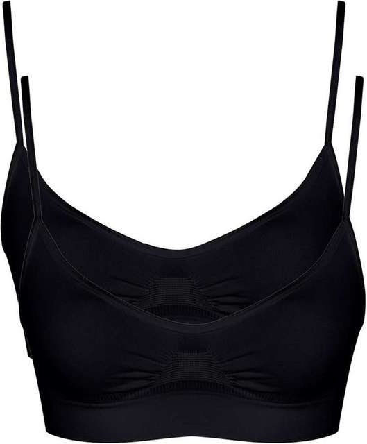 Imagem principal Kit com 2 Tops sem Aro e sem Bojo Loba 41100-001 Preto Lupo Lupo