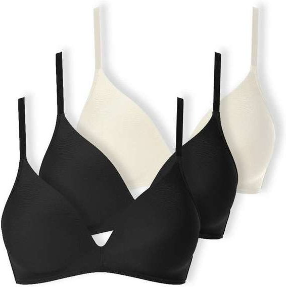 Imagem principal Kit com 3 Sutiã sem Aro com Bojo Paraíso Demillus 63476 Preto-Pérola Demillus