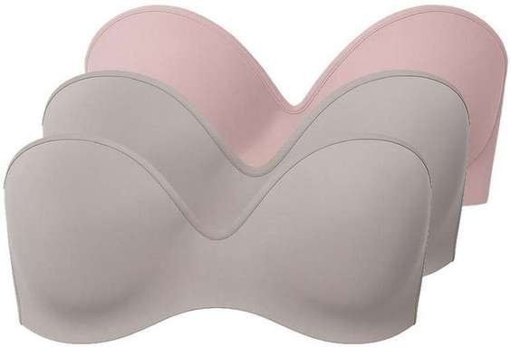 Kit com 3 Sutiãs Bustiê com Aro e Bojo Liz 51803 Taça B Sepia-Blush