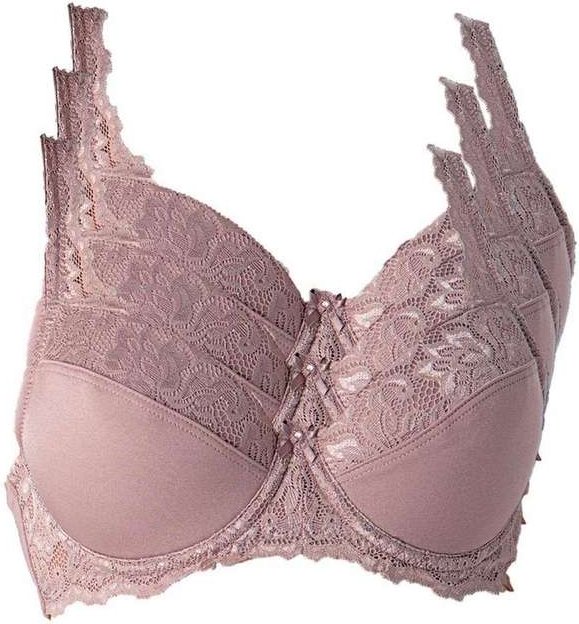 Imagem principal Kit com 3 Sutiãs com Aro e Bojo Iridien Demillus 65204 Taça B Lilás-Místico Demillus