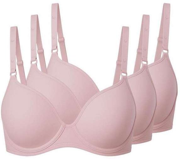 Kit com 3 Sutiãs com Aro e Bojo Liz 51818 Taça B Blush