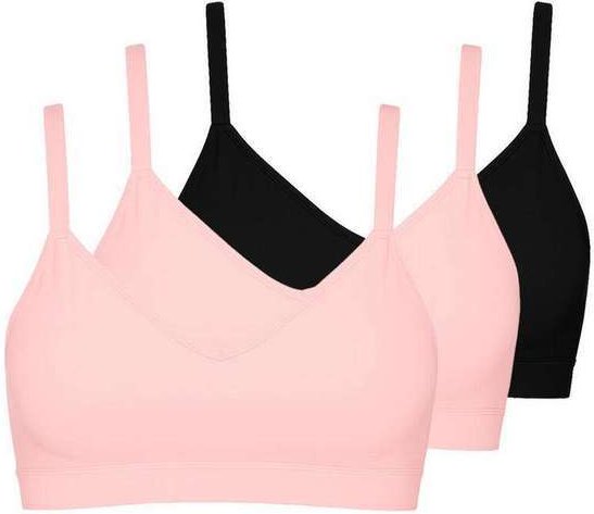 Imagem principal Kit com 3 Sutiãs sem Aro com Bojo Liz 51710 Taça B Blush-Preto Liz