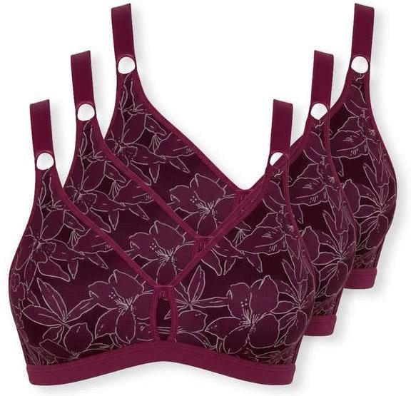 Imagem principal Kit com 3 Sutiãs Sustentação Olimpo Anizete Demillus 61741 Taça B Vinho-Barolo Demillus