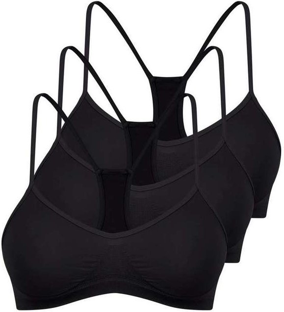 Imagem principal Kit com 3 Tops Nadador sem Aro e sem Bojo Trifil 1155 Preto TRIFIL