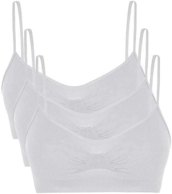 Imagem principal Kit com 3 Tops sem Aro e sem Bojo Loba 41100-001 Branco Lupo Lupo