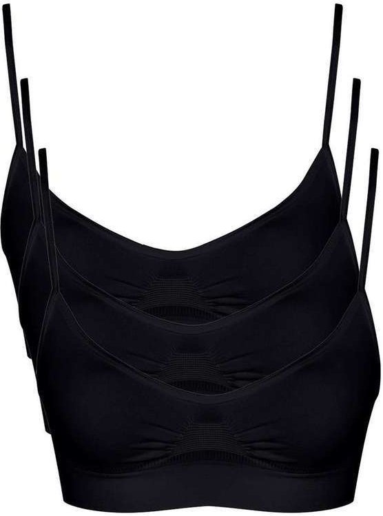 Imagem principal Kit com 3 Tops sem Aro e sem Bojo Loba 41100-001 Preto Lupo Lupo