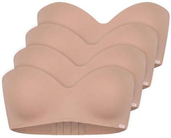 Kit com 4 Sutiã Bustiê com Aro e Bojo Hope 2083 Taça B Camurca