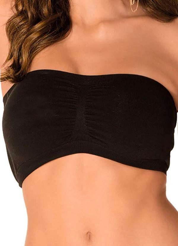 Sutiã Bustiê sem Aro e sem Bojo Ultraleve Demillus 61900 27-Preto