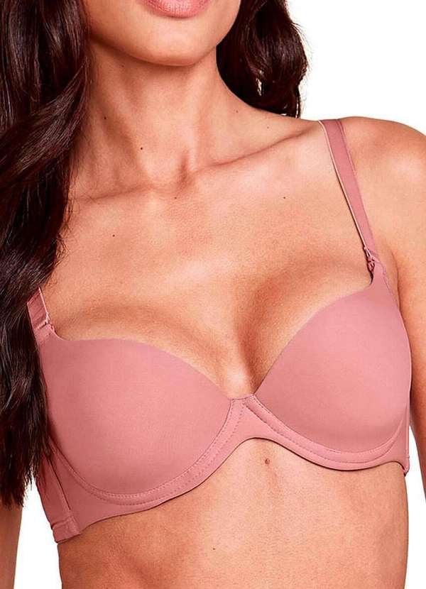 Sutiã com Aro e Bojo Hope 2481 Taça a Rln-Rosa-Collant