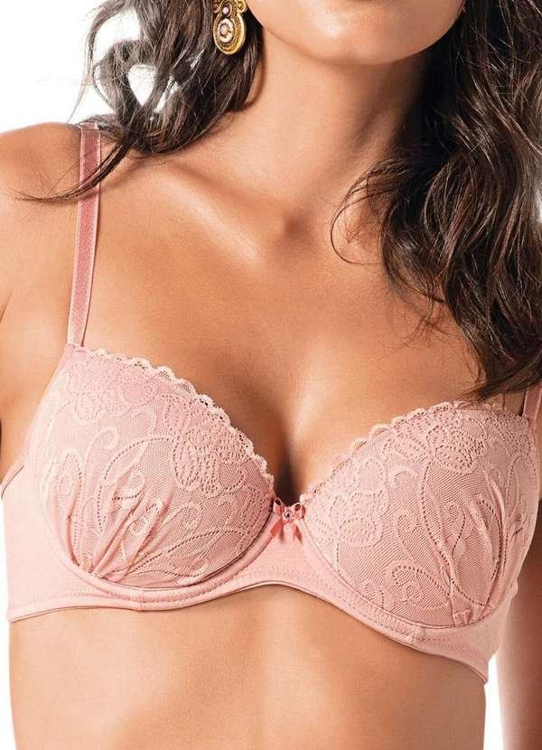 Imagem principal Sutiã com Aro e Bojo Nova Gemma Demillus 67249 Taça B 98-Rosa-Blush Demillus