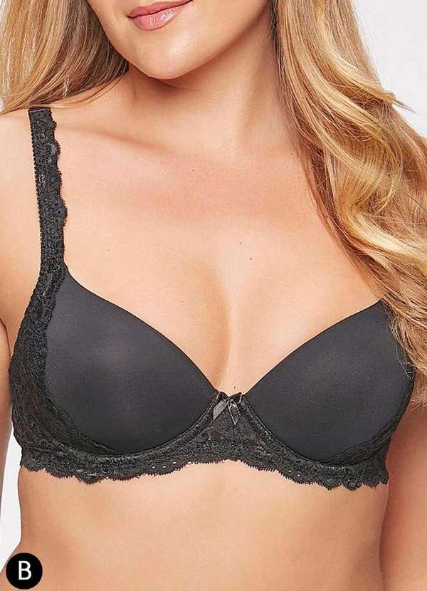 Sutiã com Aro e Bojo Wp Triumph Classic Soft 24727 Taça B 217-Preto