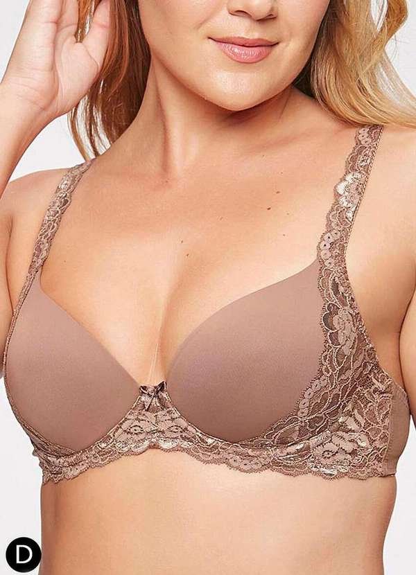 Sutiã com Aro e Bojo Wp Triumph Classic Soft 24727 Taça D 196-Mascavo