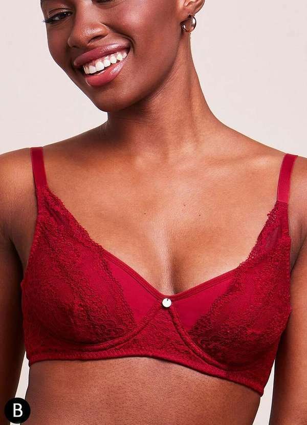 Imagem principal Sutiã com Aro e sem Bojo Bonjour B241120 Taça B Div-Vermelho-Divino Bonjour